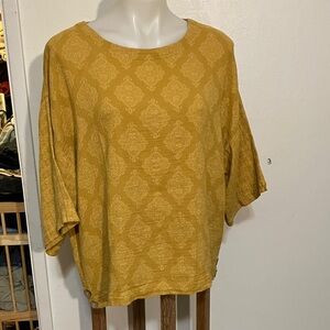 Pure Jill JJill 100% cotton easy fit pullover top with Boho design made in India